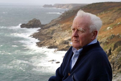 John le Carré... I mean... David Cornwell at his home in Cornwall